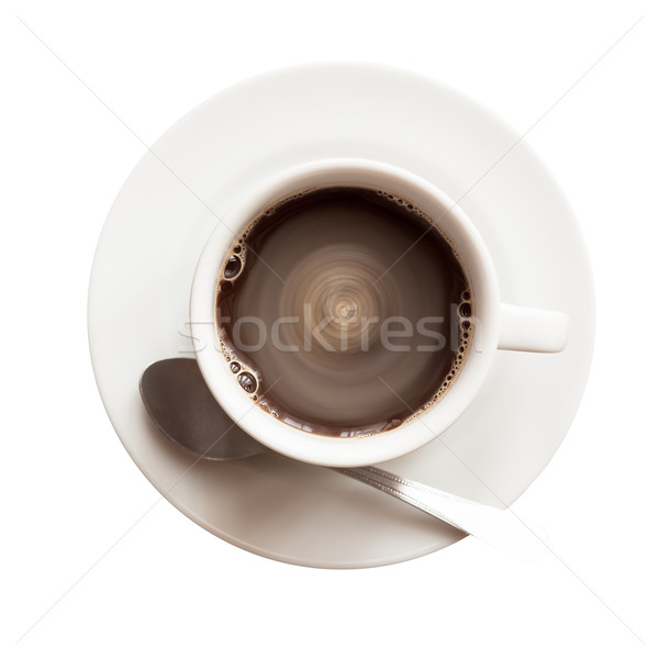 Stock photo: cup of coffee on white background