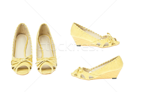 Foto stock: Amarillo · zapatos · mujeres · tienda · color