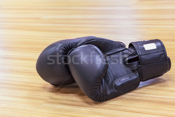 Guantoni da boxe nero colore sport fitness Foto d'archivio © FrameAngel