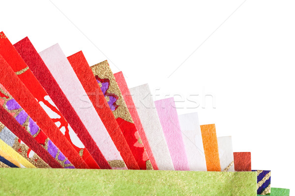 Abstract colorful origami paper pattern texture stacked layer re Stock photo © FrameAngel