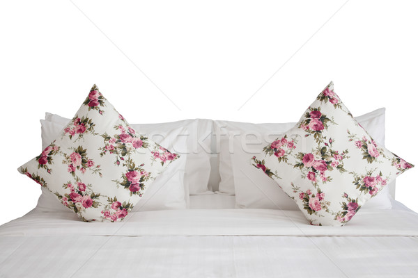 Blanco dormitorio almohada madera casa espacio Foto stock © FrameAngel