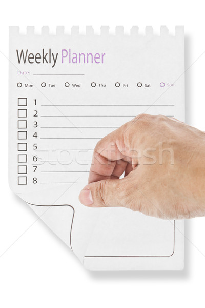 page of weekly calendar Stock photo © FrameAngel