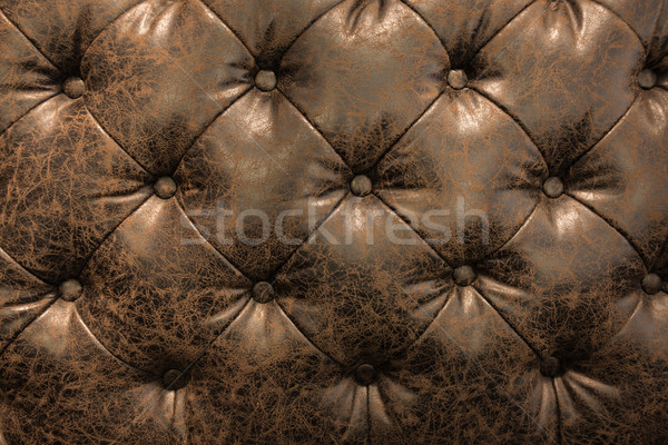 Luxury brown or black leather with button texture background clo Stock photo © FrameAngel