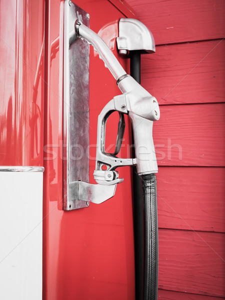Gas pump nozzles in a service station Stock photo © FrameAngel