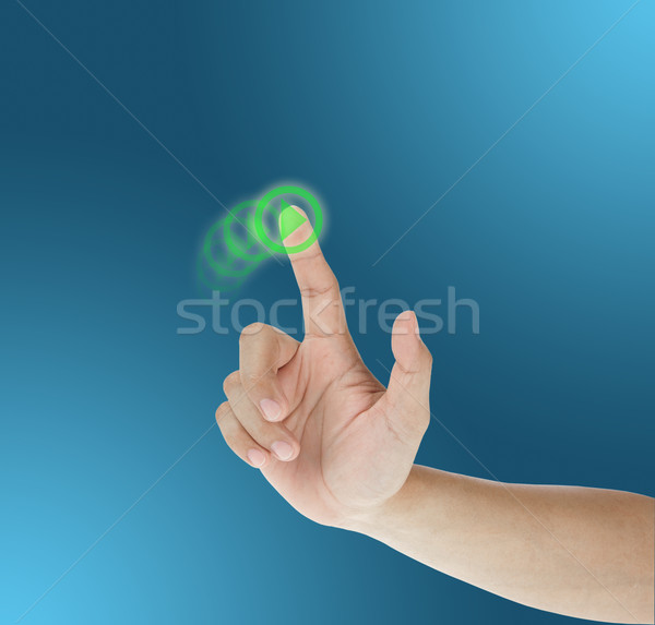 hand dragging on touch screen Stock photo © FrameAngel