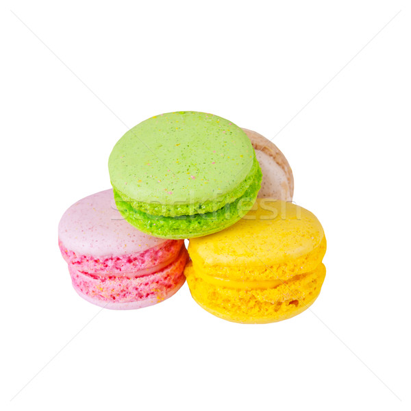 Foto stock: Tradicional · francês · colorido · macaron · café · doce