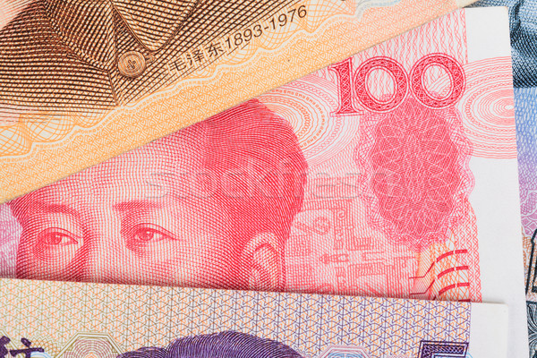 Stock photo: Chinese or 100 Yuan banknotes money  from China's currency, clos