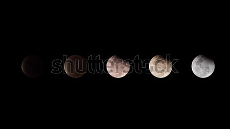 Lunar Eclipse, the moon with darkness sky in Thailand 2015 Stock photo © FrameAngel