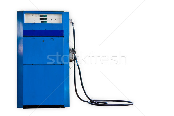 Stockfoto: Oude · benzine · pompen · mode · Blauw · olie