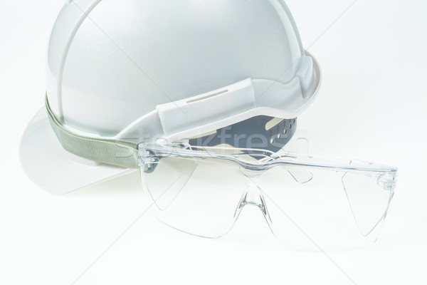 engineering concept, safety helmet and glasses Stock photo © FrameAngel