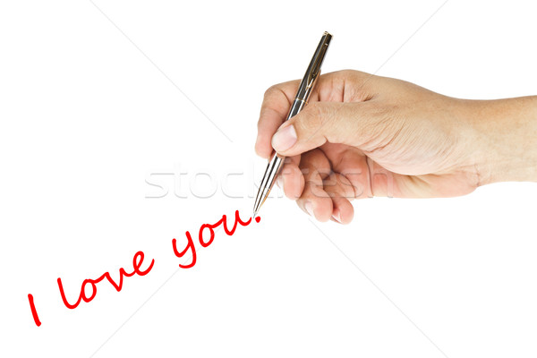 Menschlichen Hand schriftlich Liebe Wort glücklich abstrakten Stock foto © FrameAngel