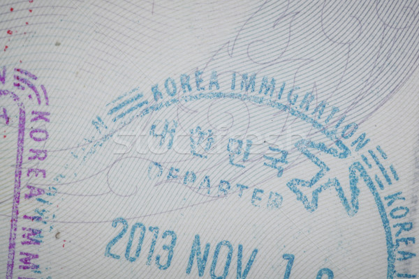 Damga vize göç seyahat iş güvenlik Stok fotoğraf © FrameAngel