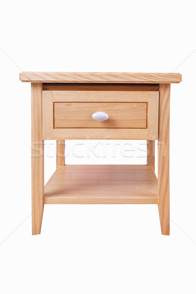 Fából készült fiók izolált fehér otthon bútor Stock fotó © FrameAngel