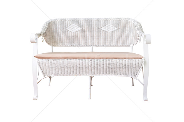 sofa furniture weave bamboo chair on white background Stock photo © FrameAngel