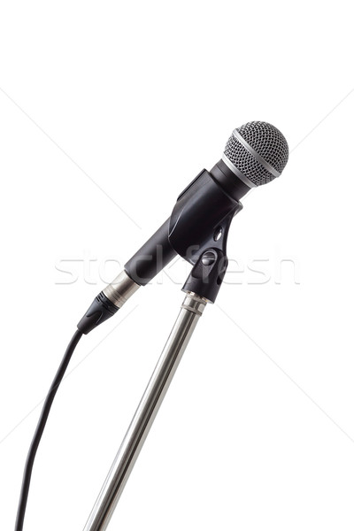 Microphone and stand isolated on white background Stock photo © FrameAngel