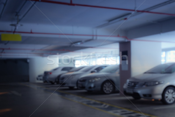 Abstract background of car parking, shallow depth of focus Stock photo © FrameAngel