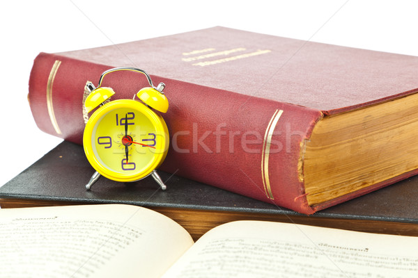 Clock and book as time management concept Stock photo © FrameAngel