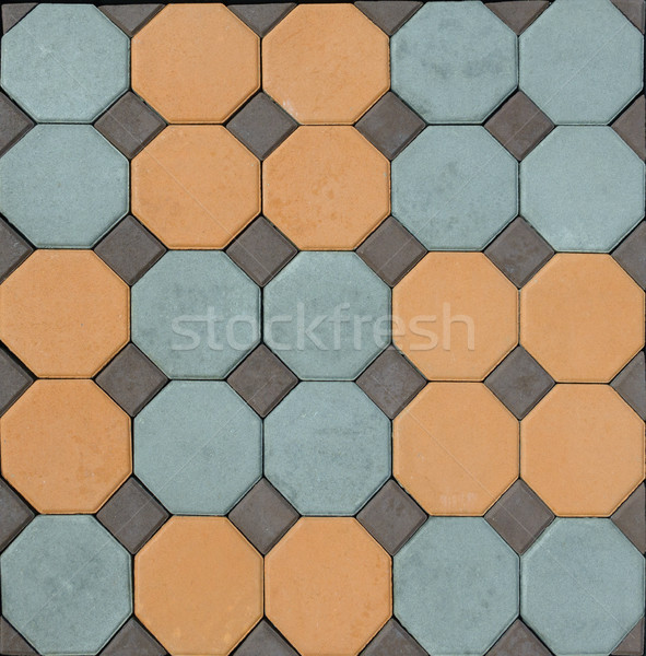 tile  paving slabs and mosaic colored pavers of small stones tex Stock photo © FrameAngel