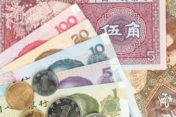 Chinese or Yuan banknotes money and coins from China's currency, Stock photo © FrameAngel