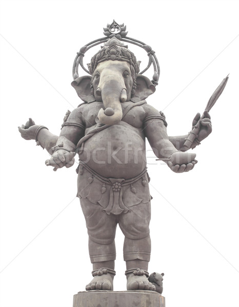 Stockfoto: God · ogen · hoofd · olifant · kroon · versnelling
