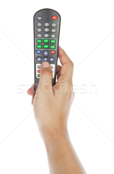 Receiver remote control. Isolated and hand Stock photo © FrameAngel