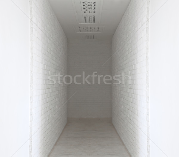 white brick wall and walk way Stock photo © FrameAngel