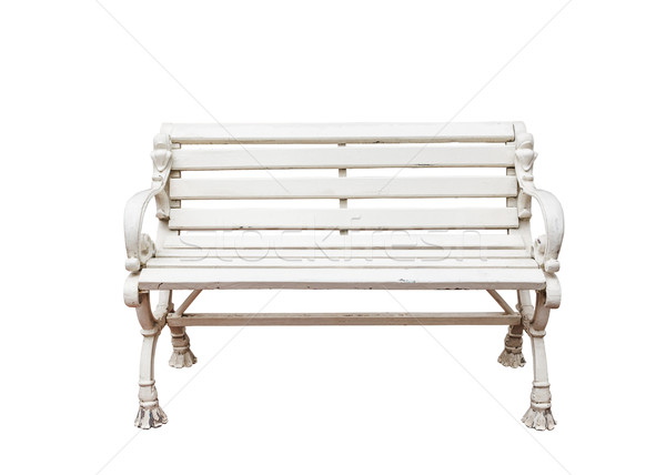 Aleación jardín silla blanco color madera Foto stock © FrameAngel