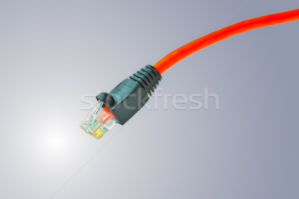 Lan ethernet kablo bilgisayar iletişim hızlandırmak Stok fotoğraf © FrameAngel