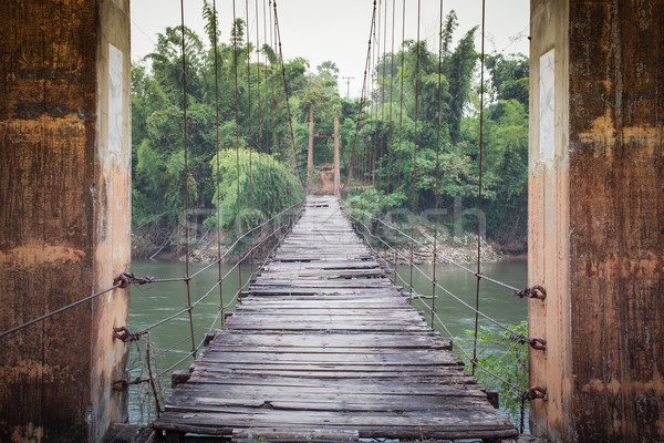 древесины моста препятствие целевой небе воды Сток-фото © FrameAngel