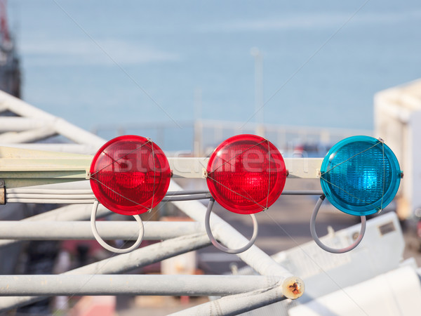 traffic warning lights on ship Stock photo © FrameAngel