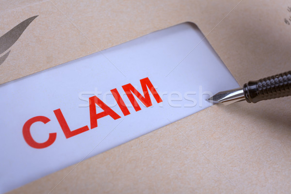 Stock photo: Claim form in brown envelope, can use insurance concept