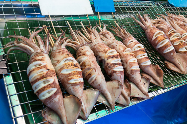 焼き イカ 市場 伝統的な シーフード タイ ストックフォト © FrameAngel
