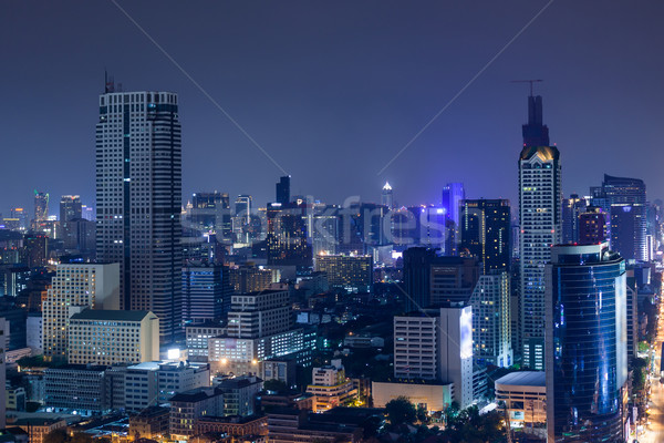 Business Building Bangkok city area at twilight scene, high angl Stock photo © FrameAngel