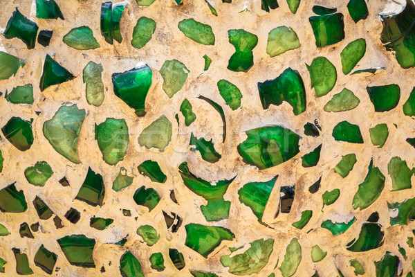 Kies grünen Glas Farbe Textur Mosaik Stock foto © FrameAngel