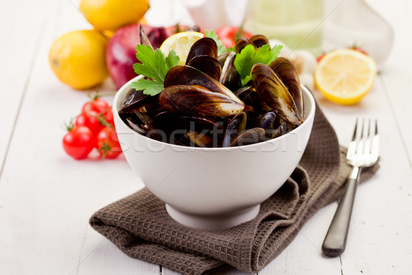 Mussels with white wine Stock photo © Francesco83