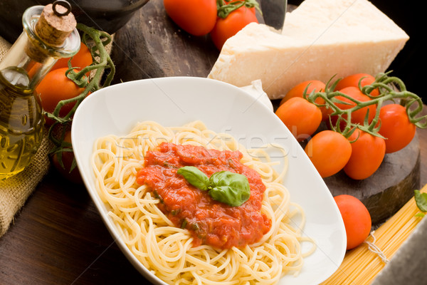 Pasta salsa ingredienti foto italiana Foto d'archivio © Francesco83