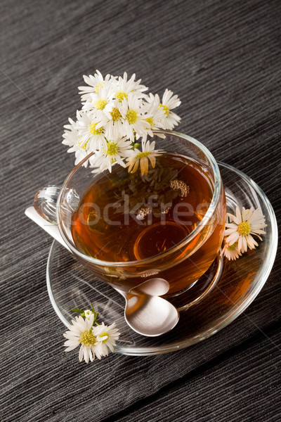 Rumianek Fotografia herbaty trawy Zdjęcia stock © Francesco83