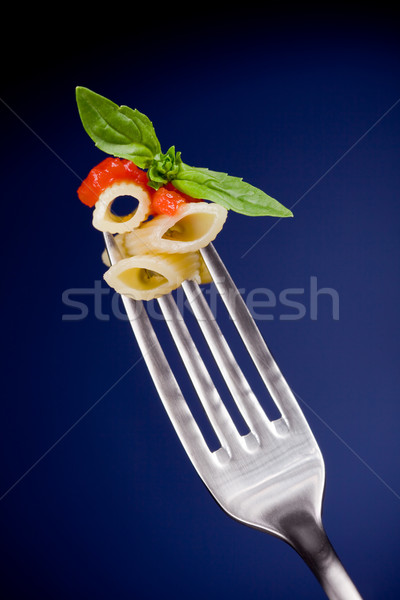 Fork with pasta and tomato sauce Stock photo © Francesco83