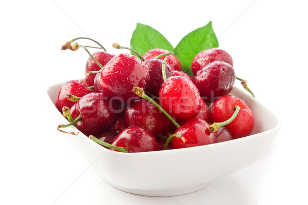 Cherries on white background Stock photo © Francesco83