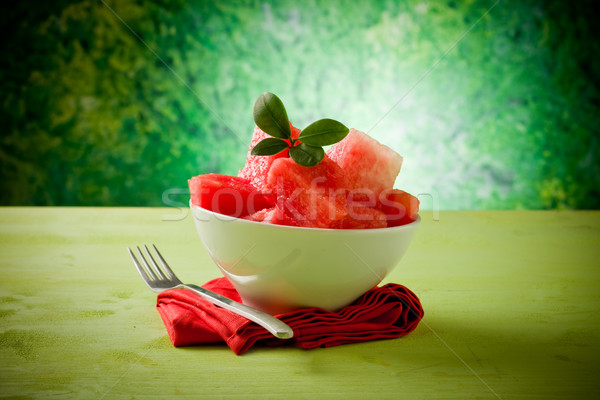 Görögdinnye saláta fotó finom bent tál Stock fotó © Francesco83