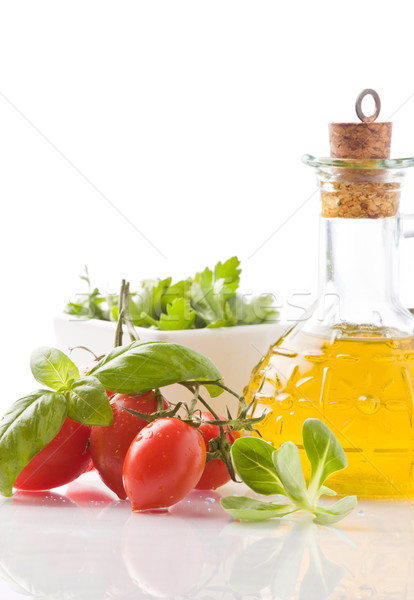 Foto d'archivio: Ingredienti · insalata · foto · diverso · bianco · isolato