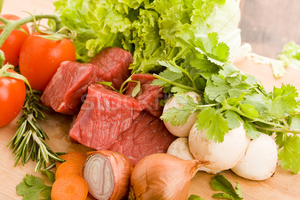 Diced meat with vegetables Stock photo © Francesco83