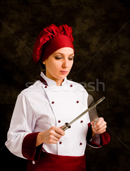 Chef with knife Stock photo © Francesco83