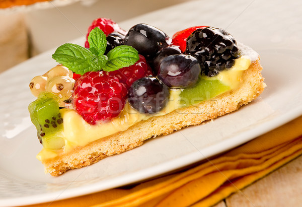 Stock photo: Pie with fruits