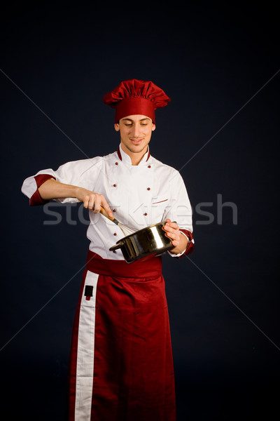 Foto giovani maschio chef pot Foto d'archivio © Francesco83