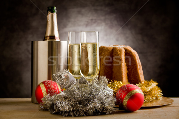 Fotó kettő szemüveg karácsony díszek asztal Stock fotó © Francesco83