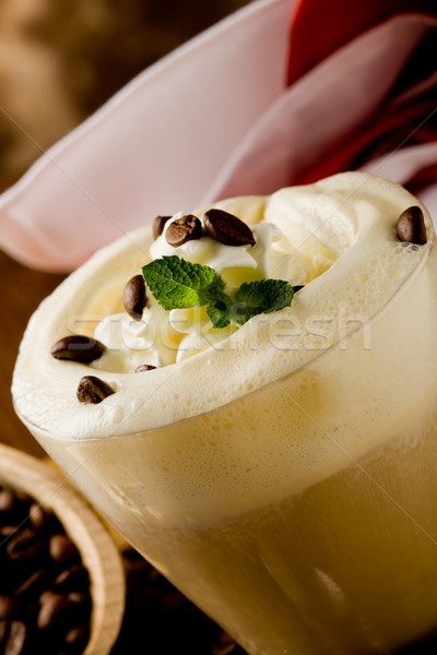 Stock photo: Cappucino with whipped cream
