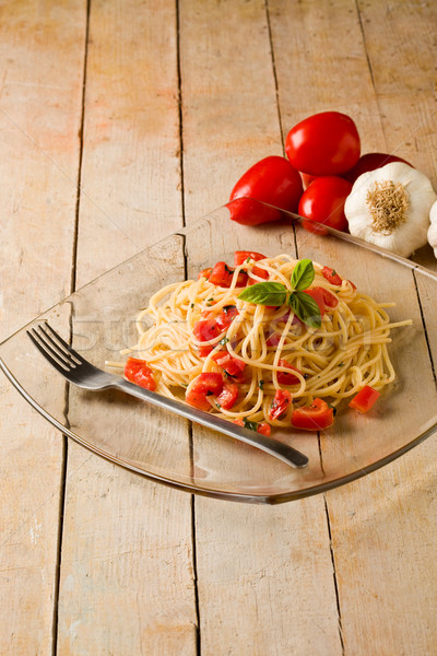 Foto d'archivio: Spaghetti · aglio · olio · foto · salsa