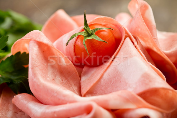 Mortadella slices with red pepper Stock photo © Francesco83