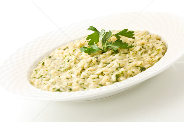 Risotto zioła Fotografia naczyń biały Zdjęcia stock © Francesco83